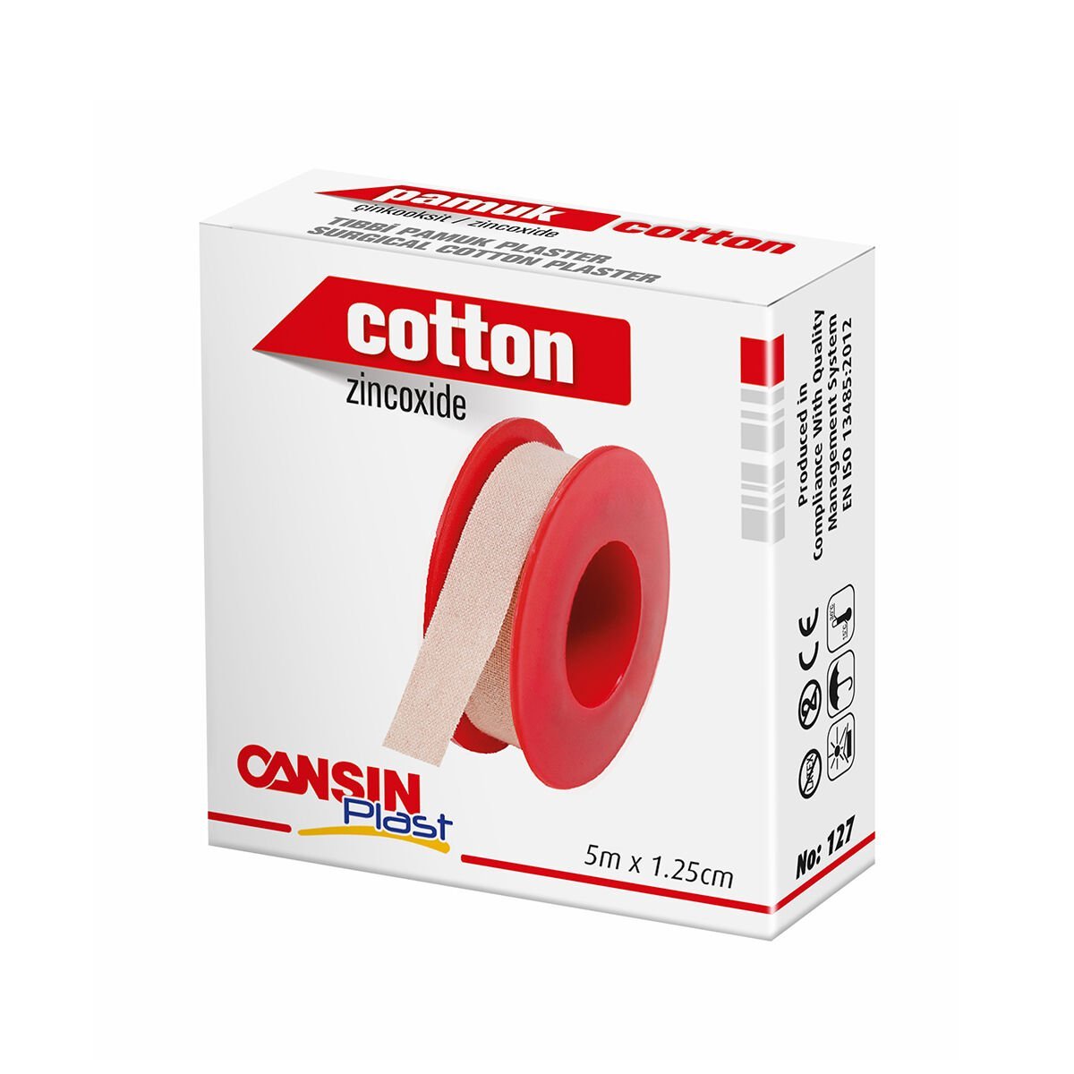 Cansınplast Tıbbi Pamuk Flaster 5mx1.25cm
