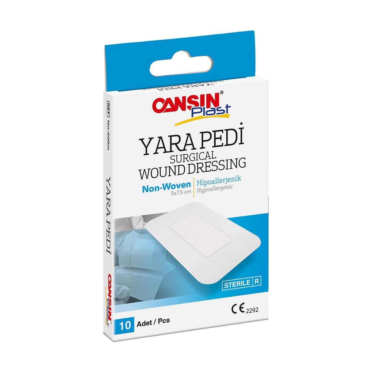 Cansın Plast Non-Woven Yara Pedi-Steril 5x7.5cm - 10 Adet