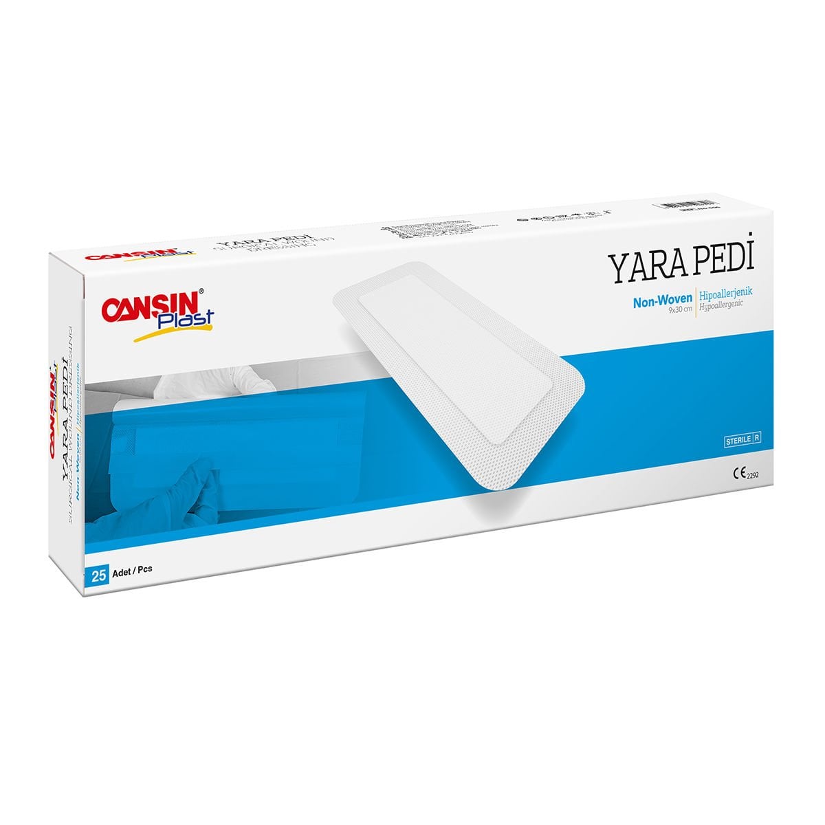 Cansın Plast Non-Woven Yara Pedi-Steril 9x30cm - 25 Adet
