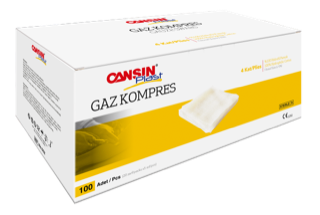 Cansın Plast Steril Gaz Kompres 7.5x7.5cm 4 Kat - 100 Adet