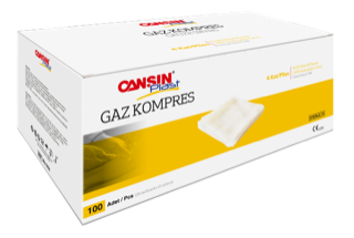 Cansın Plast Steril Gaz Kompres 7.5x7.5cm 4 Kat - 100 Adet